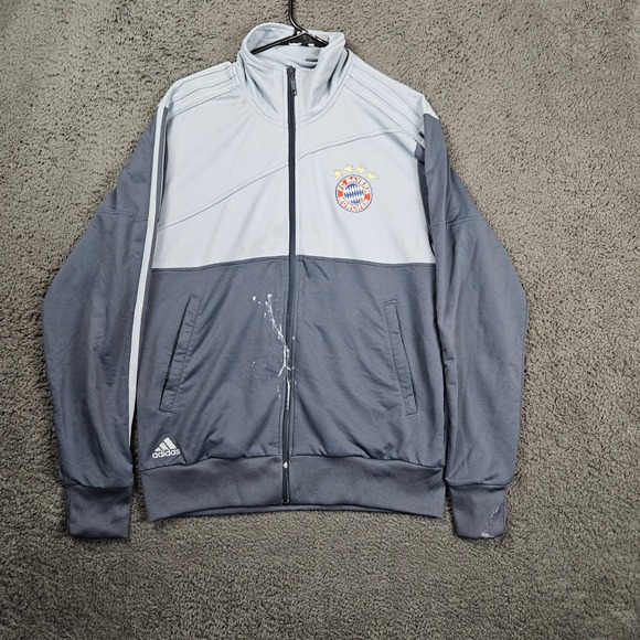 Adidas FC Bayern Munich Track Jacket Soccer Football Full Zip Mens M - Picture 1 of 13